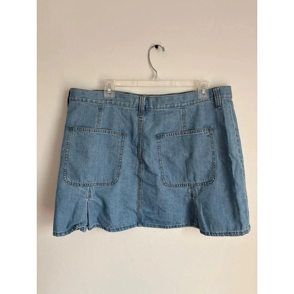 Madewell Denim Pleated Mini Skirt Girly Preppy Summer Festival Coastal Vacation